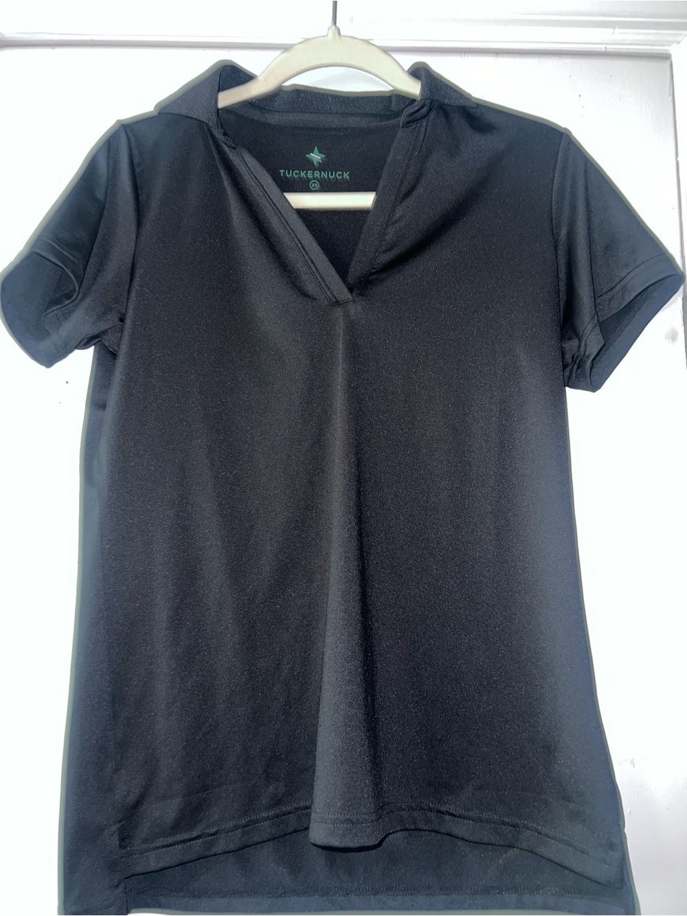 Tuckernuck Black V-Neck Short Sleeve Polo Top